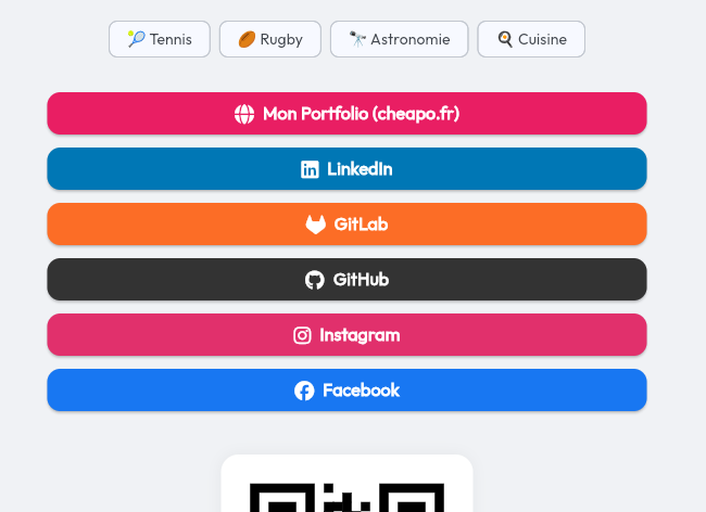 Aperçu Bio-page